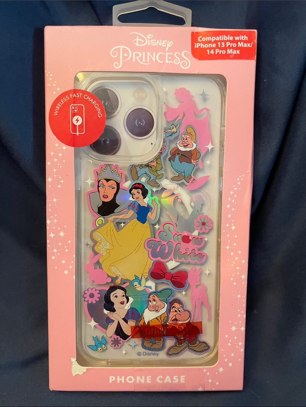 Disney Princess Snow White Clear Pink Accent Phone Case for iPhone 13/14 Pro Max